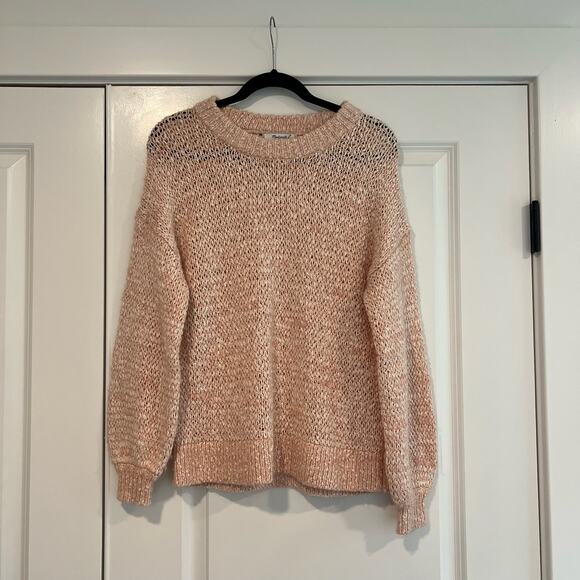 Madewell Sweaters - Madewell Women's Loose Knit Crewneck Sweater Light Pink‎ Size XS